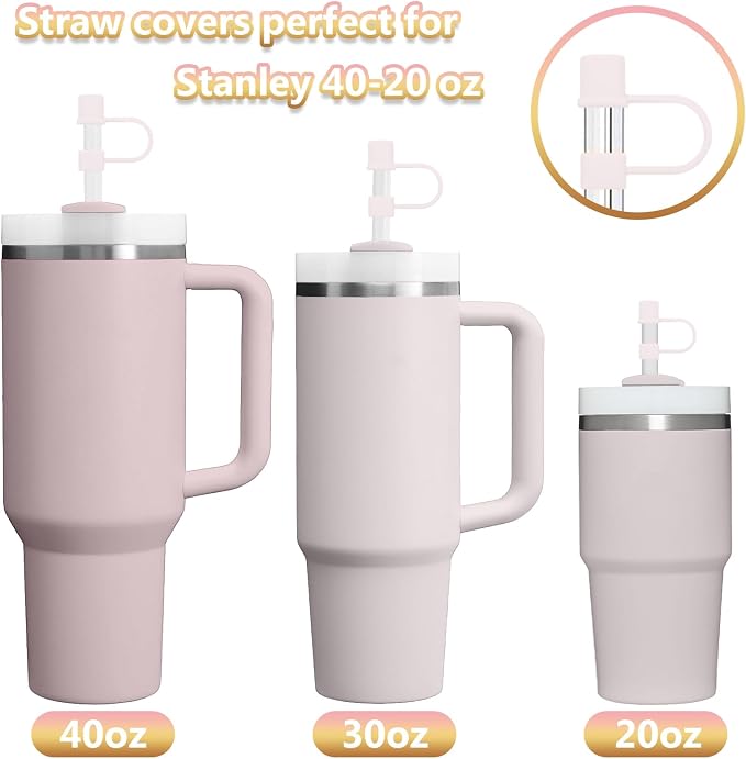 6PCS Silicone Straw Covers Cap Compatible - Image 6