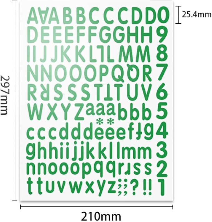 Alphabet Stickers Color Letter 1 Inch Mailbox Numbers Labels Vinyl - Image 6
