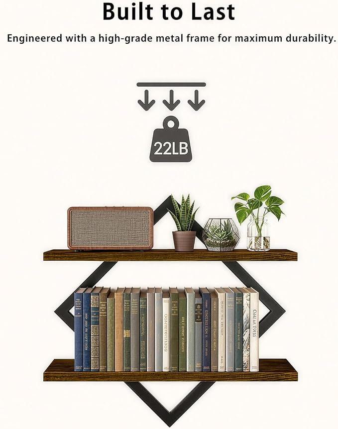Floating Shelves Set of 2, Decorative Wall Shelves - Image 4