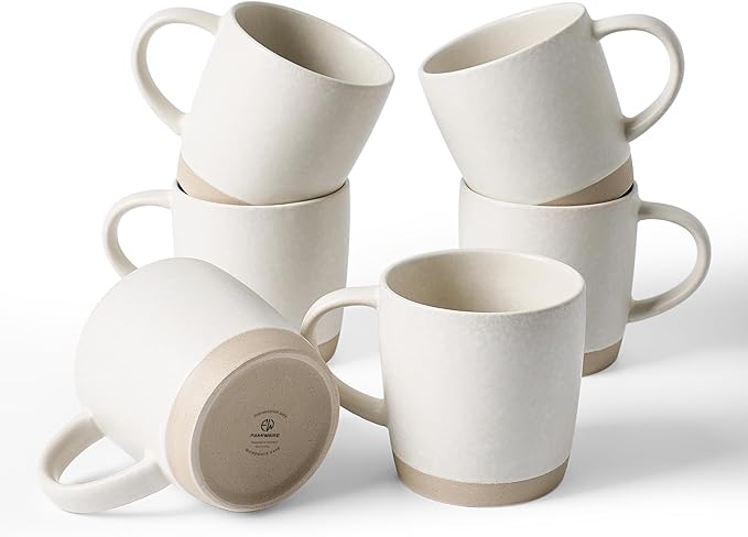 famiware Coffee Mugs Set of 6, Milkyway 13 oz Mug Set, Ceramic Cup Set by Famiware