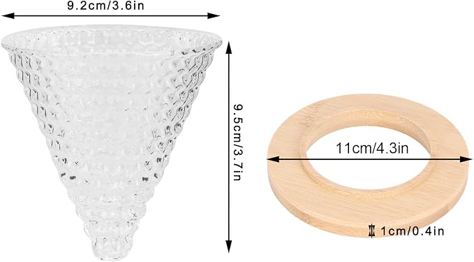 Pour Over Coffee Dripper Coffee Funnel, Coffee Filter Cone Cone Glass Pour Over - Image 7