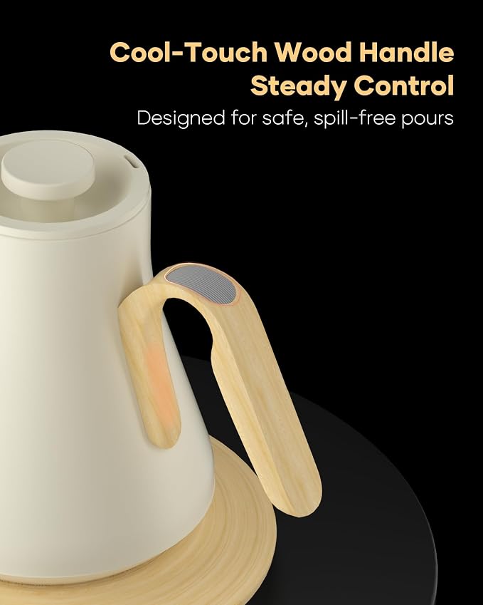 Cocinare Gooseneck Electric Kettle, ±1°F Precise Temperature Control, 1500W - Image 7