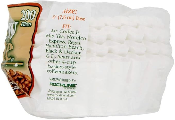 Brew Rite 4 Cup Coffee Basket Disposable Filters - Image 2