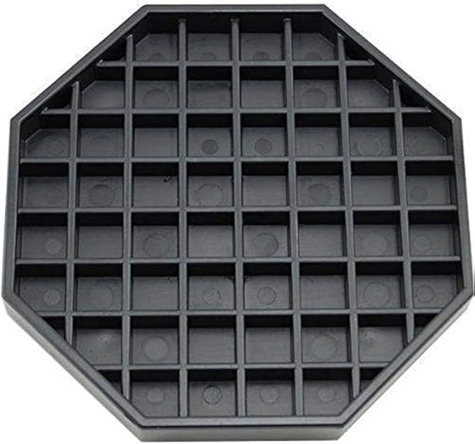 Octagon Coffee Drip Tray by Hard Black Plastic by HappyReunion