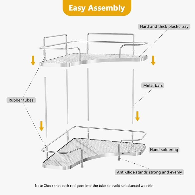 FOLLOWIN 2 Tier Countertop Corner Organizer - Image 4
