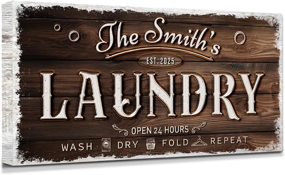 IPIC - Personalized Laundry Room Sign, Custom Canvas Wall Art by IPIC