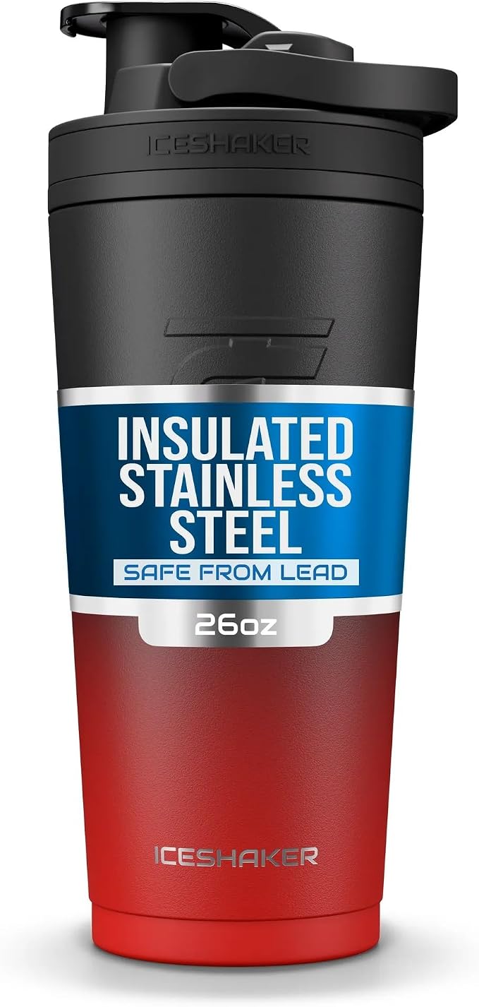 Ice Shaker Insulated Stainless Steel Shaker Bottle | 26oz by IceShaker