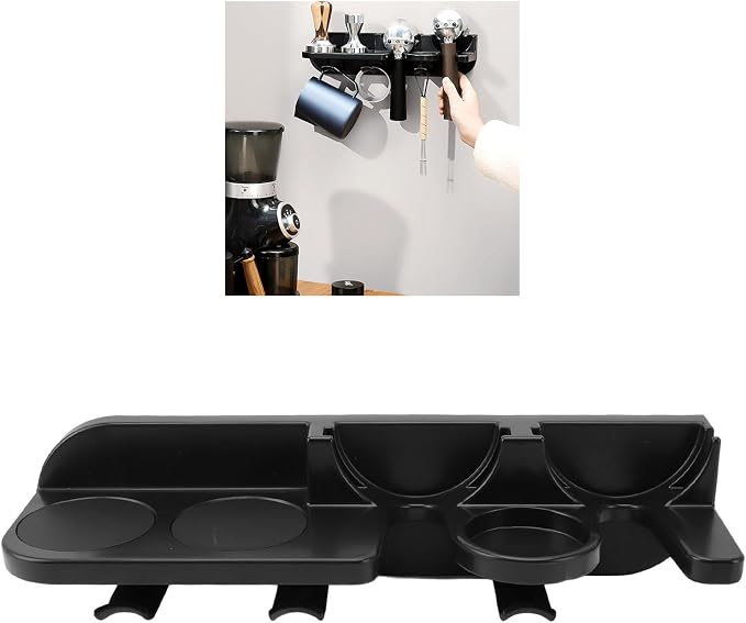 Wall Mounted Coffee Station Organizer, ABS Coffee Distributor Tamper 58mm - Image 5