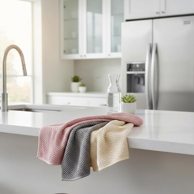 Solyra Non-Toxic Microfiber Kitchen Cleaning Cloths, 6 Pack, 12 x 12 in | - Image 8