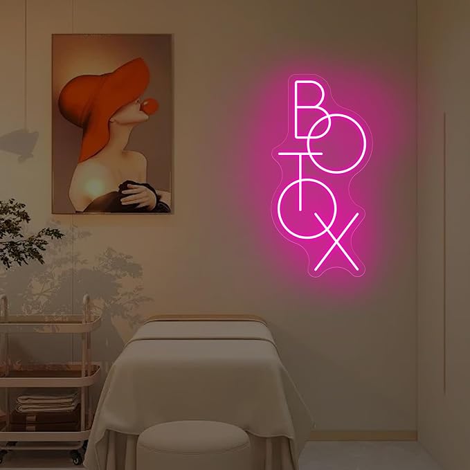 Botox Logo Neon Sign, Botox Filler Led Light, Open Welcome Neon Lights by DMDMBSR