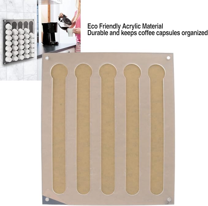 Coffee Capsule Holder, Wall Mounted Coffee Capsule Storage Display Rack - Image 9