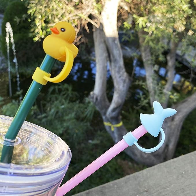 Silicone 4PCS Straw Tips Cover Reusable Drinking Straw Tips Lids/Plugs Anti-dust - Image 4