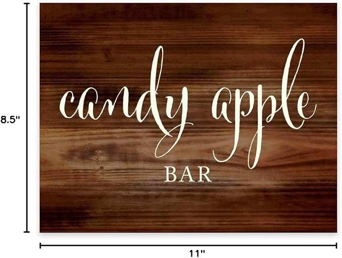 Andaz Press Wedding Party Signs, Rustic Wood Print, 8.5x11-inch, Candy Apple - Image 9