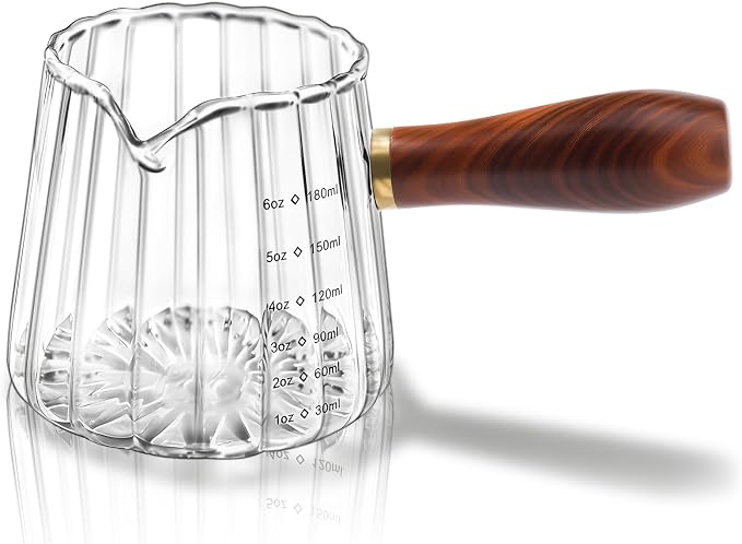 Espresso Measuring Cup, 6oz Borosilicate Glass Espresso Cups by Cfyosnk