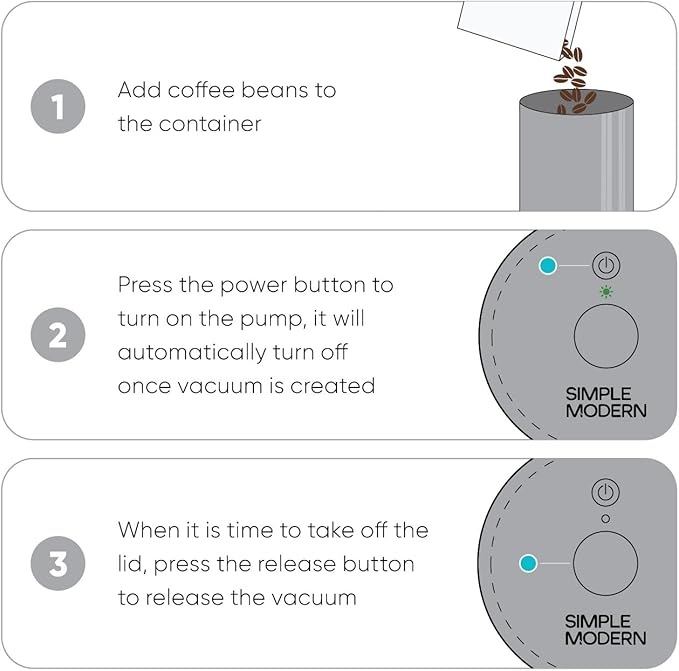 Simple Modern Delta Coffee Canister | Airtight Vacuum Seal - Image 3