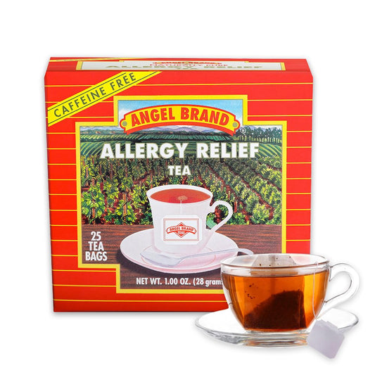 Angel Brand Allergy Relief Tea – Herbal Tea, 25 Tea Bags Pack of 3 – Tea for Allergy Care, Cough Relief &