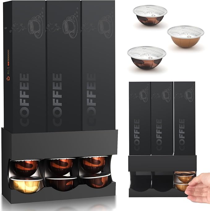 Coffee Pod Holder Storage for Nespresso Pods Vertuo Original Boxes | Wall Mount by GIASSVIO