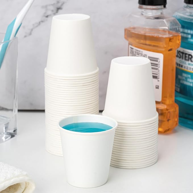 RACETOP 3 oz Bathroom Paper Cups, Disposable Paper Cups, Mouthwash Cups - Image 6