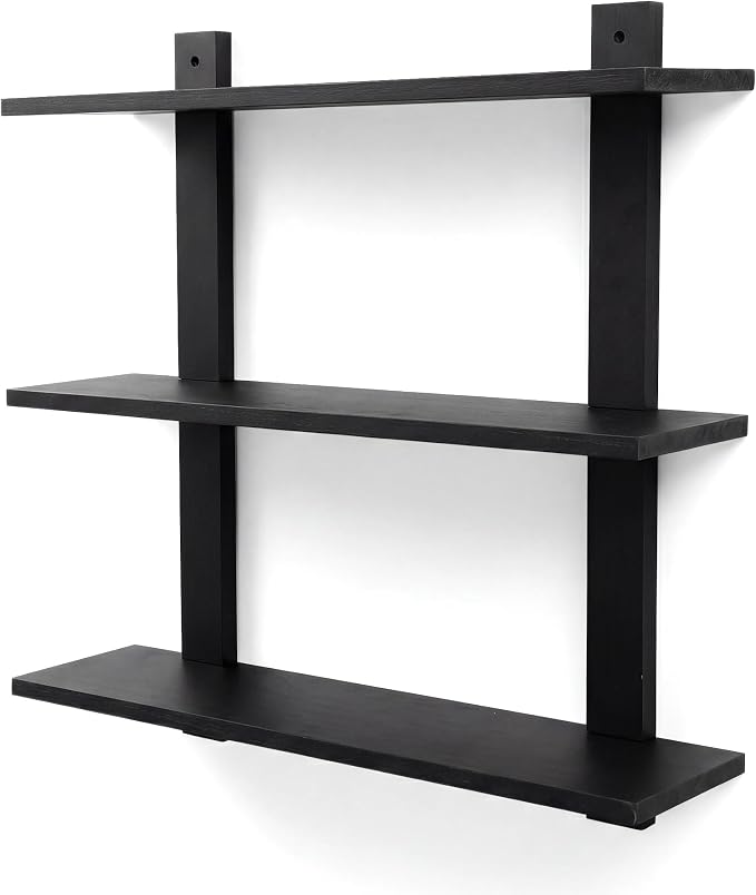 PHOENANCEE 3 Tier Floating Shelves, Long Wall Shelf, Over The Toilet Shelves - Image 8