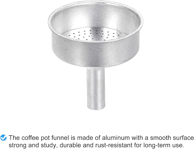 MECCANIXITY Aluminium Funnel Filter Replacement 75x72x85mm Silver - Image 4