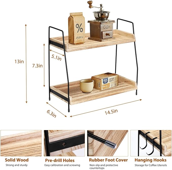 2-Tier Coffee Station Organizer - Image 3