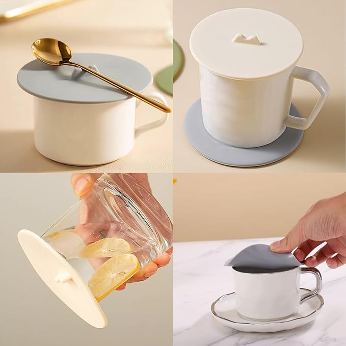6 PCS Silicone Cup Covers Silicone Cup Lids Anti-dust Airtight Seal Lids - Image 7