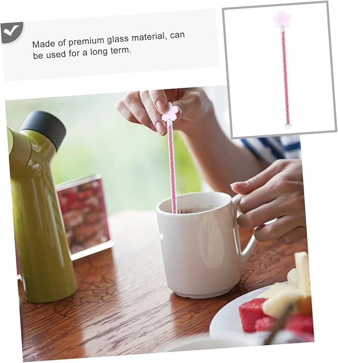 Flower Stirrer Milk Stirring Rod Juice Drink Muddler Swizzle Stick Elegant - Image 9