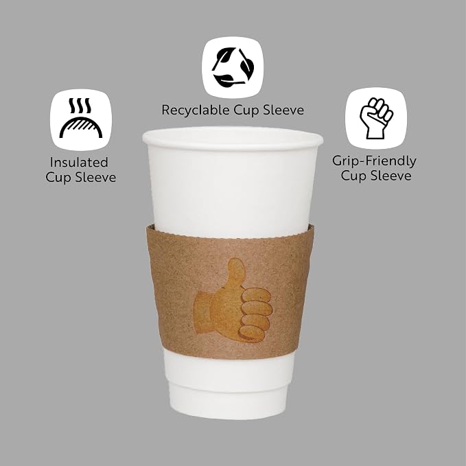 Restaurantware Coffee Cup Sleeves 50 Pack Fits 12, 20 oz Coffee Cups Disposable - Image 4