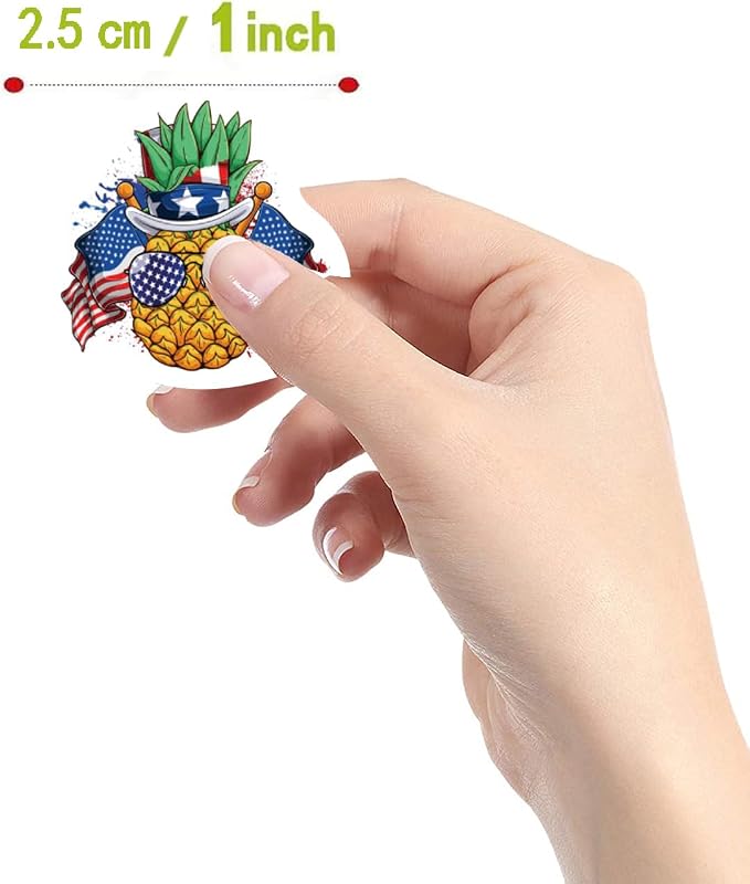 500Pcs Pineapple Stickers, Cute Cartoon 1 Inch Labels - Image 2