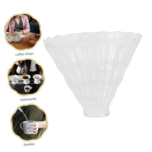 Housoutil 2pcs Thickened Heat Resistant Glass Coffee Filter Dripper Large - Image 2