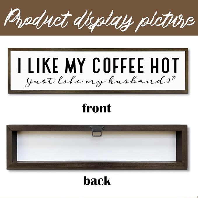 Funny Coffee Wood Sign, Rustic Coffees Station Decor, Coffees Home Decor - Image 3