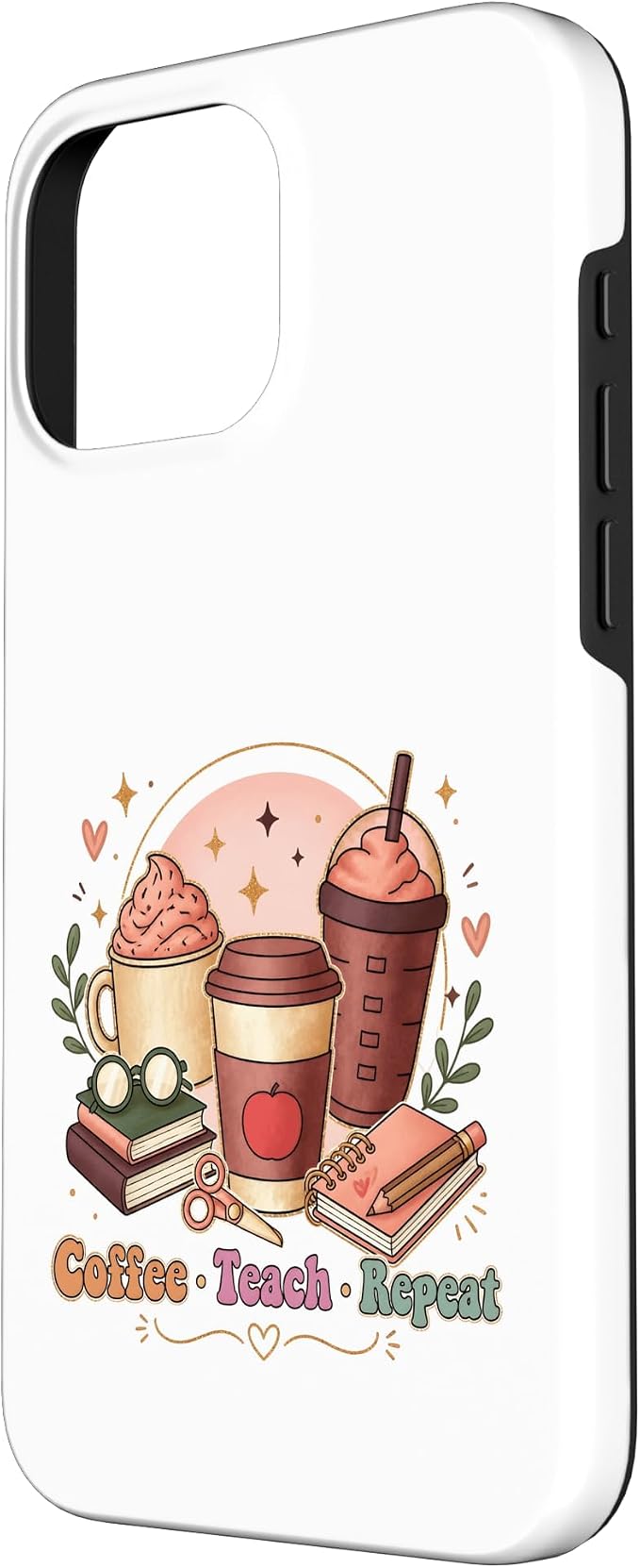 Coffee Teach Repeat Teacher Daily Routine Design Case - Image 2