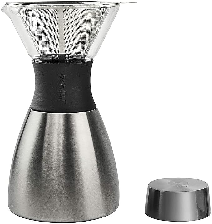 asobu Insulated Pour Over Coffee Maker Double-Wall Vacuum, Stainless-Steel - Image 4