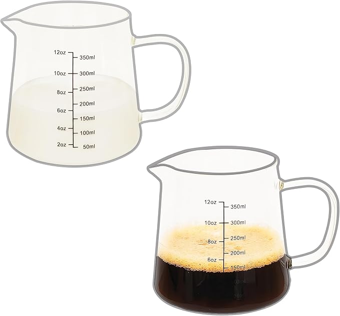 TIWPAJS 2-Pack Espresso Measuring Cups12OZ, Espresso Accessories, Expresso by TIWPAJS