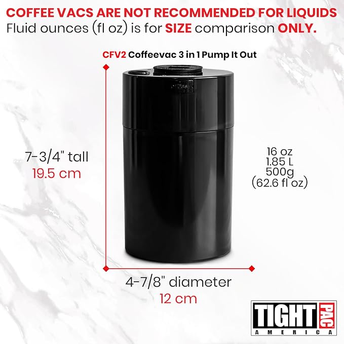 COFFEEVAC Pump It Out Airtight Coffee Container - Image 7