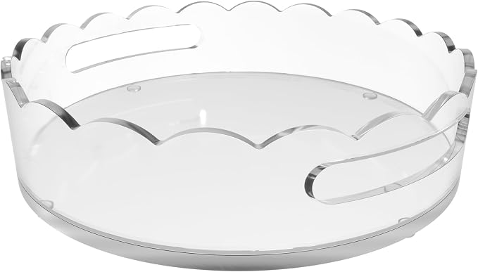 GRAHAM DESIGN 10″ Scalloped Round Acrylic Tray - Image 7