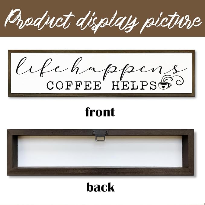 Coffee Wooden Box Sign, Country Farmhouse Decor - Image 3