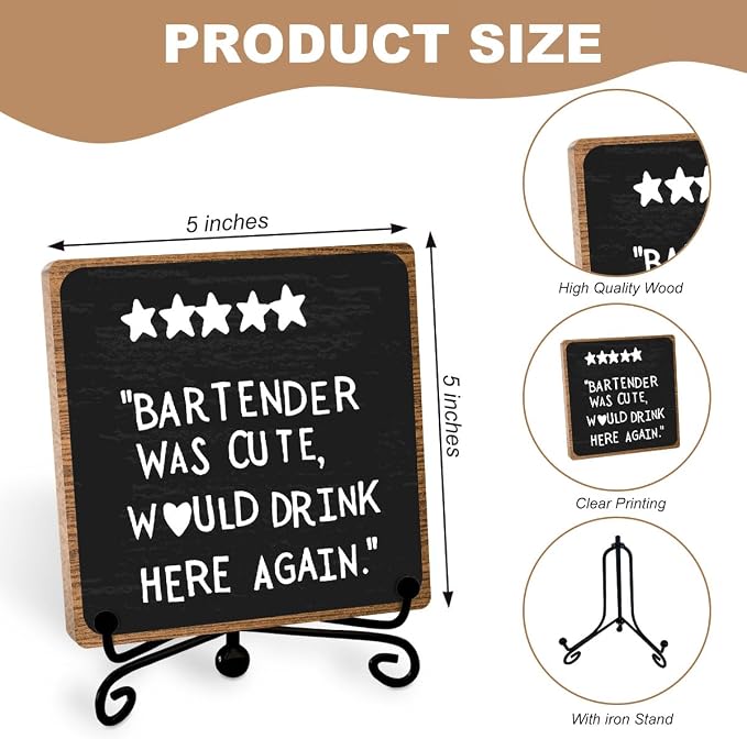 Funny Home Bar Plaque, Wooden - Image 2
