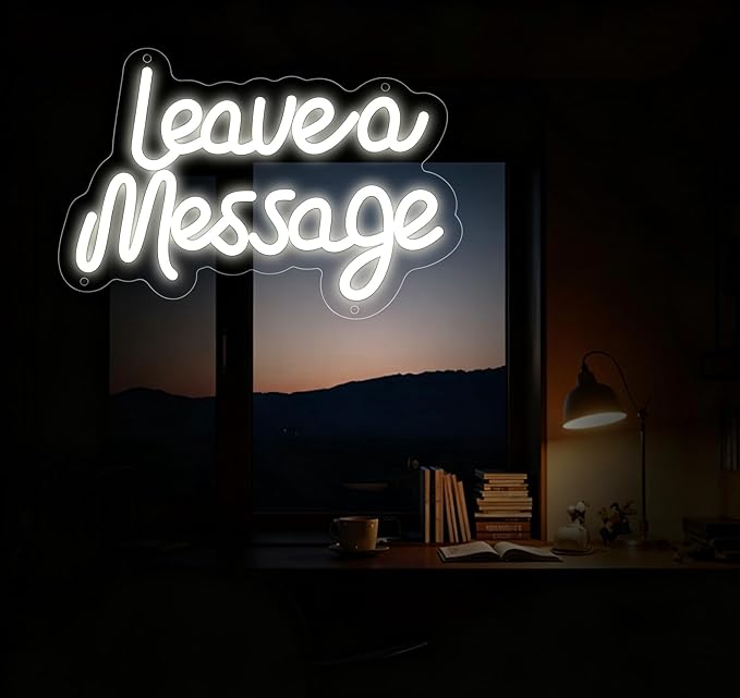 Leave A Message Neon Sign for Wall Decor, Message Led Signs, Dimmable USB - Image 9