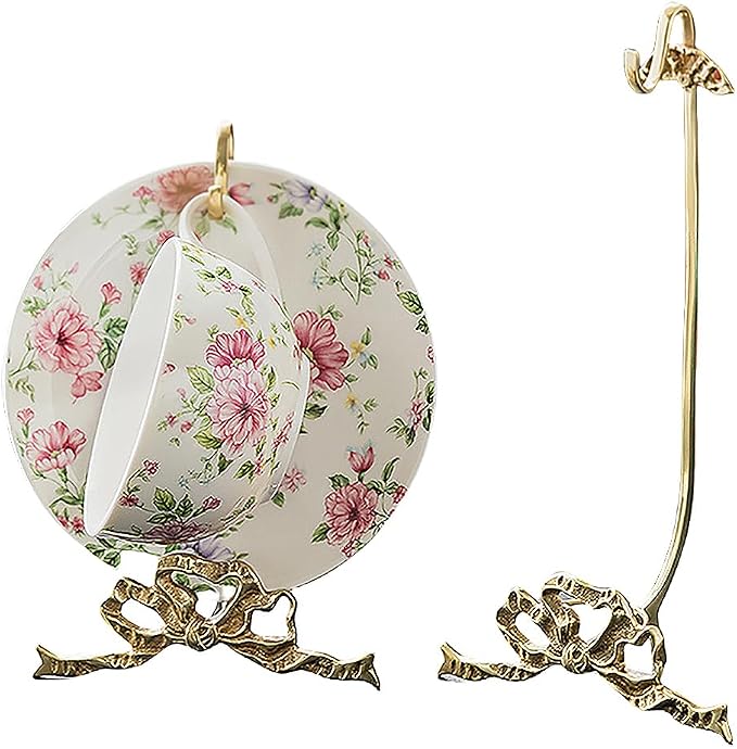 1 Mug Hooks, Brass Material, Classic Durability, countertop Teacup Display Stand by YACSNBF