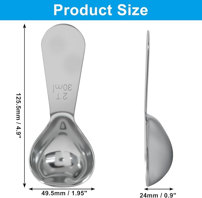 4Pcs 2Tbsp Stainless Steel Coffee Scoop, Short Handles Coffee Spoons 2 - Image 4