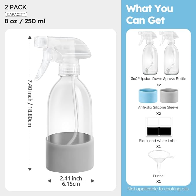 Tecohouse 2 Pack 360° Glass Spray Bottles - Image 5