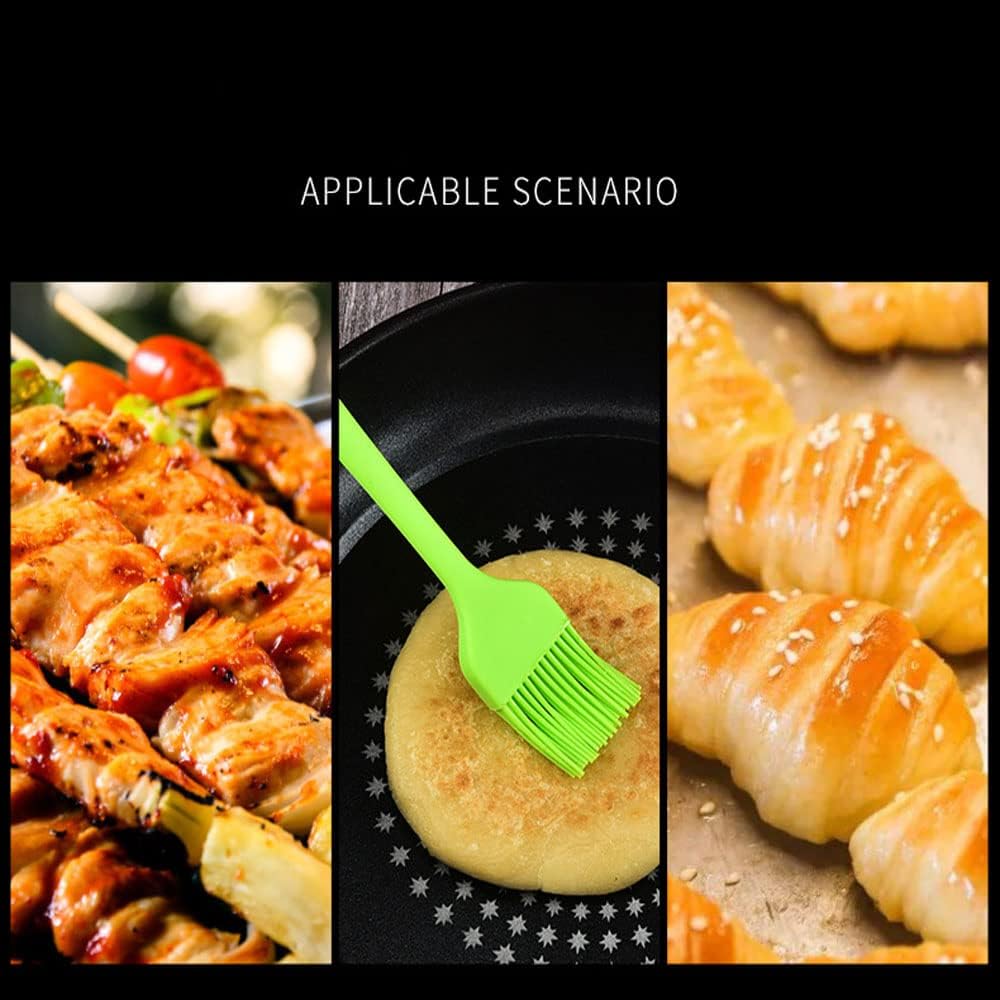 Silicone brush, Oil Brush for BBQ Kitchen Cooking Baking and Grilling (4 PCS,yellow)