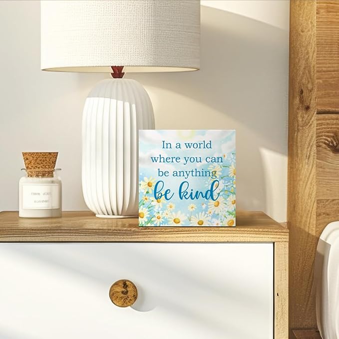 In A World Where You Can Be Anything Be Kind Wood Box Sign, Classroom Decor - Image 4