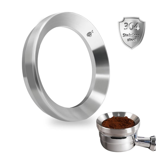 51mm Espresso Dosing Funnel, 304 Stainless Steel Coffee Dosing Ring, Portafilter Funnel with 6 Magnetic, Barista Tools Compatible with Breville 51mm Portafilter
