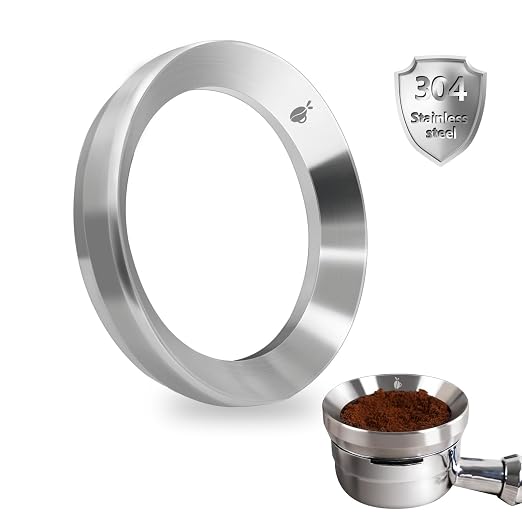51mm Espresso Dosing Funnel, 304 Stainless Steel Coffee Dosing Ring, by carrottimes