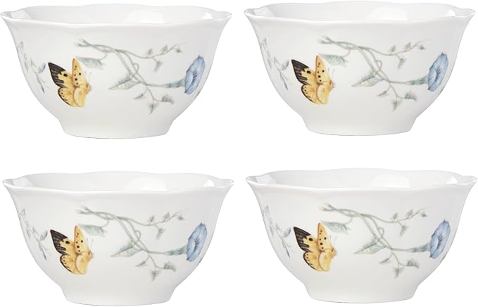 Lenox 792566 Butterfly Meadow 4-Piece Rice Bowl Set by Lenox