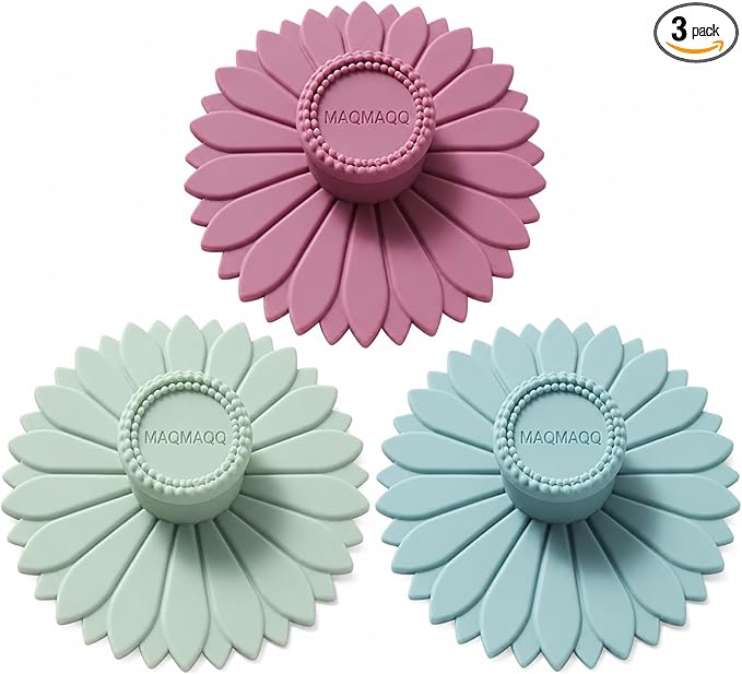 Sunflower Silicone Cup Covers, Flexible Mug Covers, Tea Pots, Hot Cup Lids by MAQMAQQ