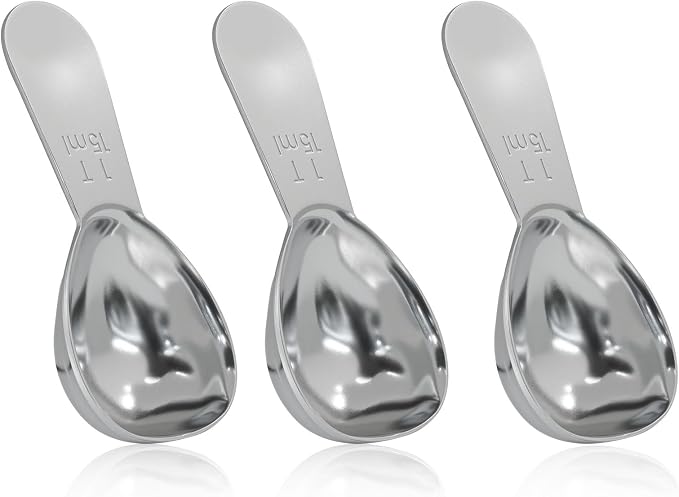 4Pcs 1Tbsp Stainless Steel Coffee Scoop, Short Handles Coffee Spoons 1 by Unknown