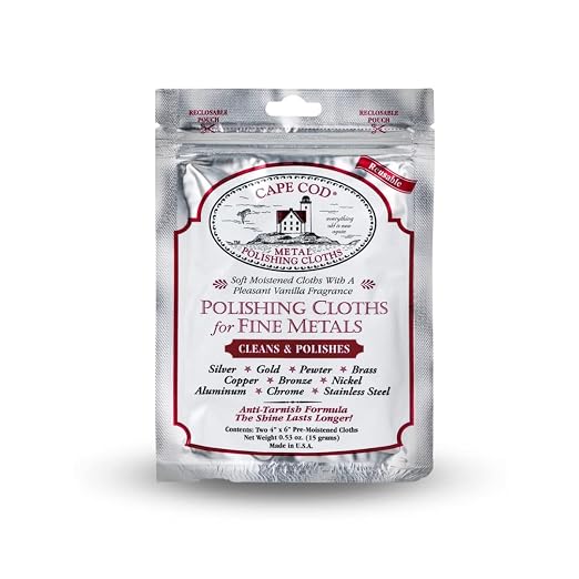 Cape Cod Polishing Cloths for Fine Metals | Jewelry Cleaner and Tarnish Remover by CAPECOD